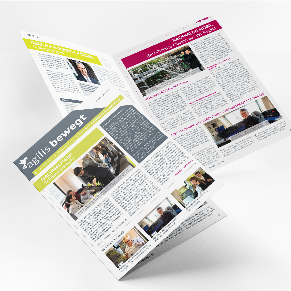Agilis bewegt Layout von ppm visuals & internet