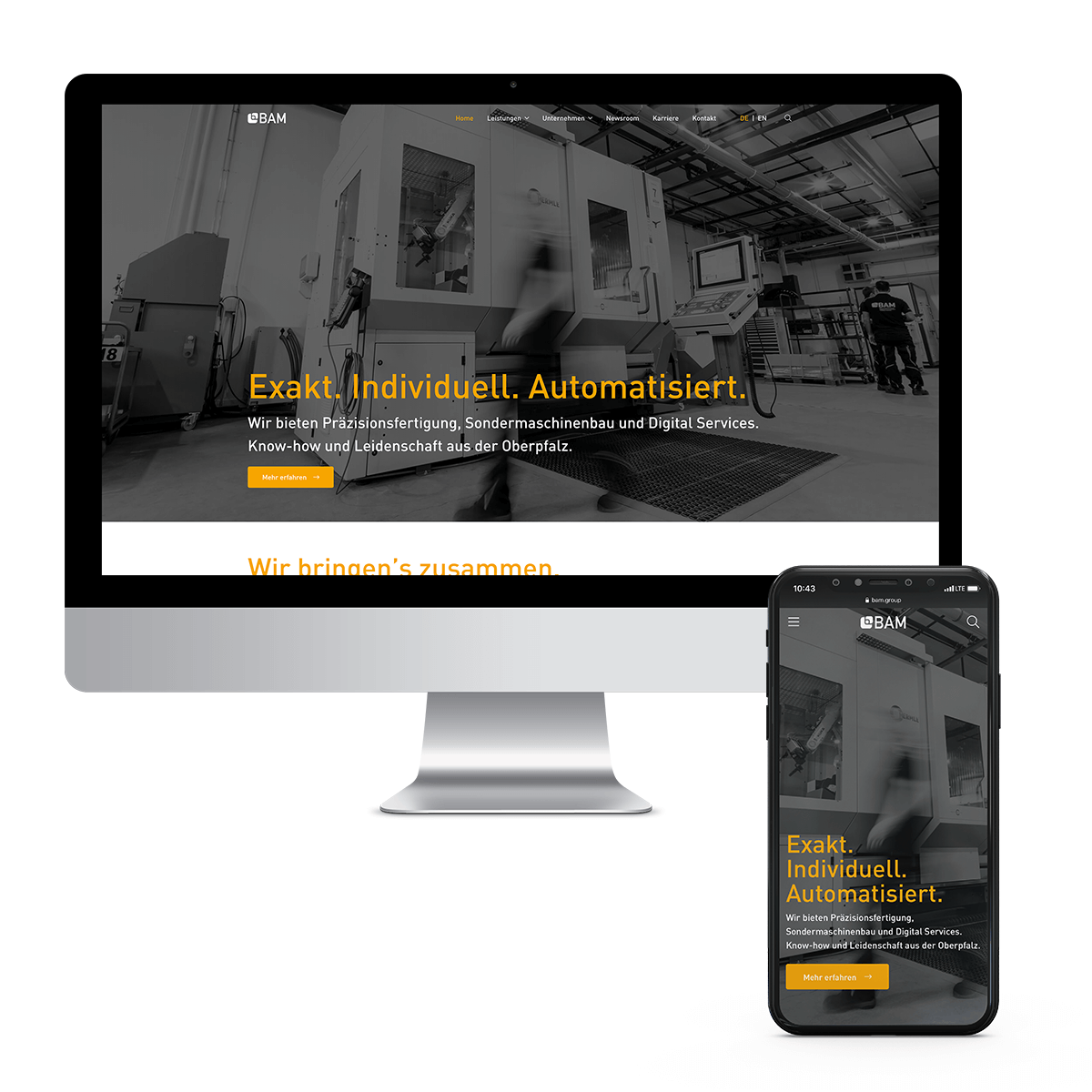 BAM Startseite (PWA) von ppm visuals & internet