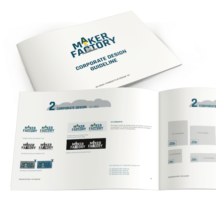 MAKERFACTORY Styleguide von ppm visuals & Internet