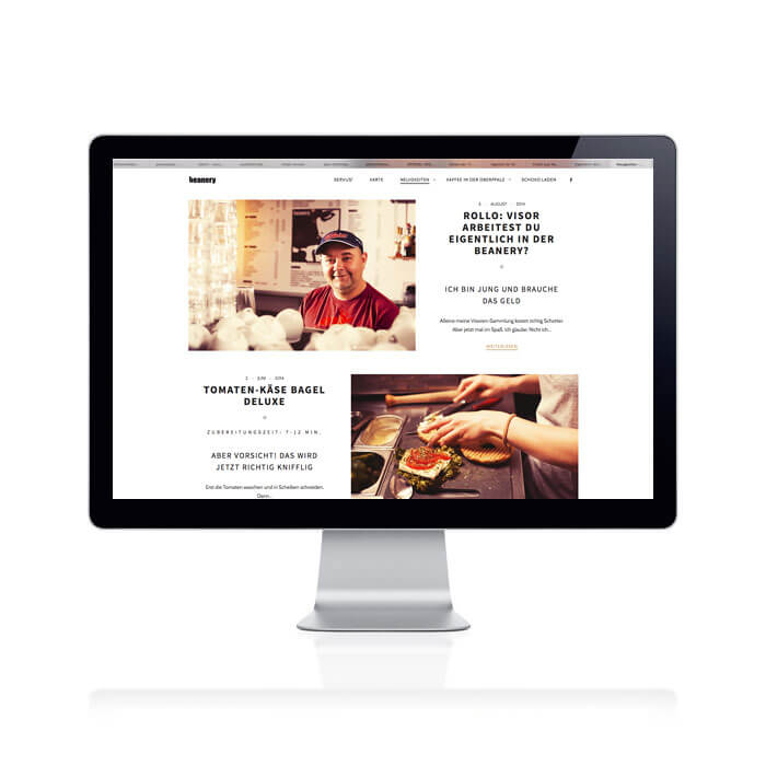 beanery.de Responsive Website Gestaltung von ppm visuals & internet