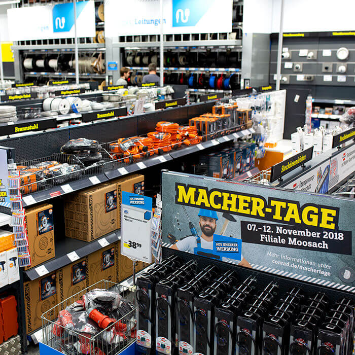 Conrad Electronic POS Gestaltung von ppm visuals & internet