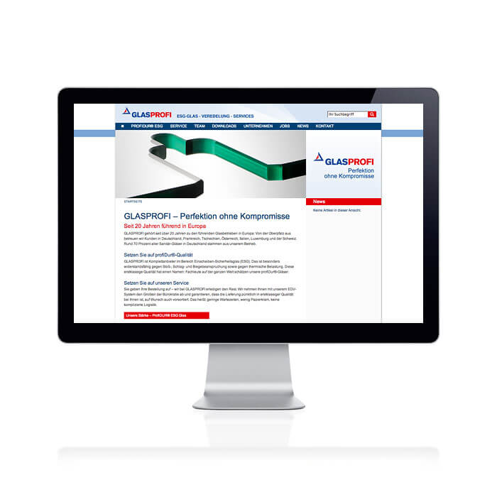 glasprofi.de Webdesign von ppm visuals & internet