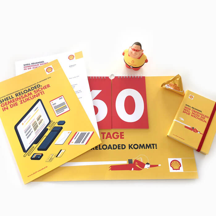 Shell Reloaded Give-aways und Comms von ppm visuals & internet